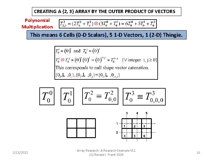 CREATING A {2, 3} ARRAY BY THE OUTER PRODUCT OF VECTORS Polynomial Multiplication This CREATING A {2, 3} ARRAY BY THE OUTER PRODUCT OF VECTORS Polynomial Multiplication This
