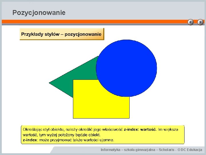 Pozycjonowanie Informatyka – szkoła gimnazjalna – Scholaris - © DC Edukacja 