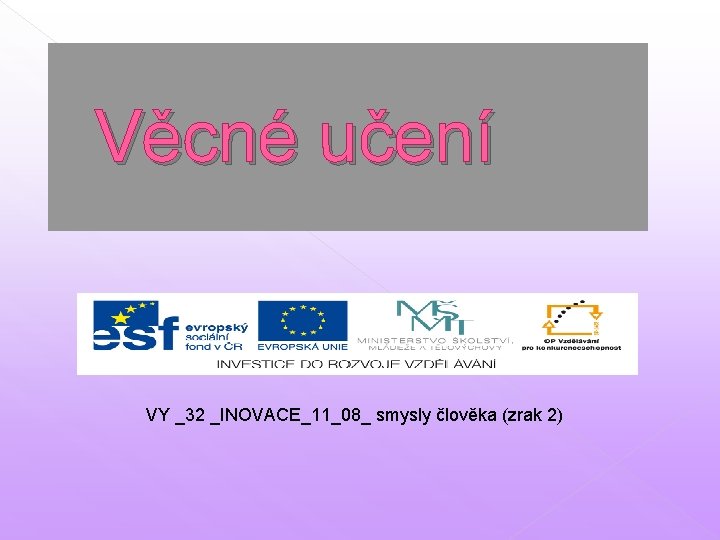 Věcné učení VY _32 _INOVACE_11_08_ smysly člověka (zrak 2) 