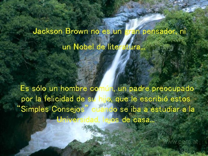 Jackson Brown no es un gran pensador, ni un Nobel de literatura. . .