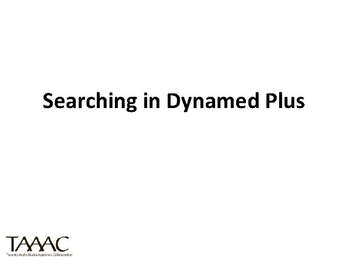 Searching in Dynamed Plus 