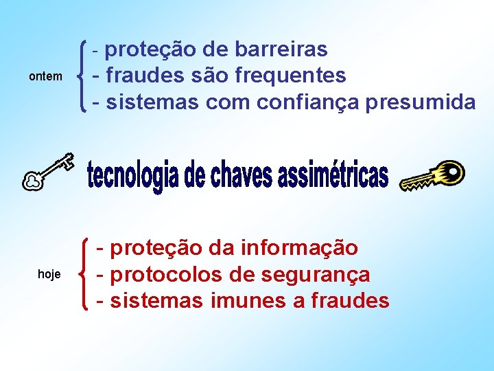 - proteção de barreiras ontem hoje - fraudes são frequentes - sistemas com confiança