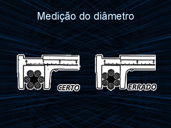 Medição do diâmetro 
