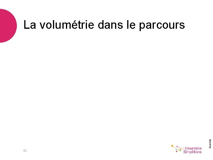 41 Acemis La volumétrie dans le parcours 