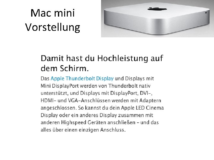 Mac mini Vorstellung 