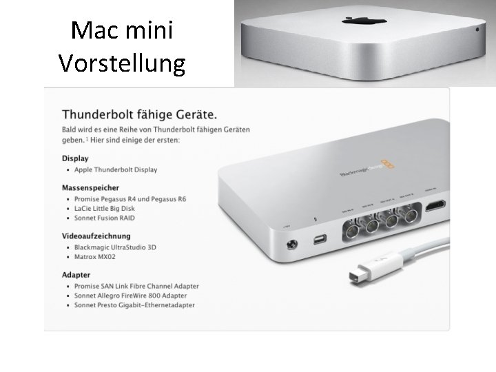 Mac mini Vorstellung 