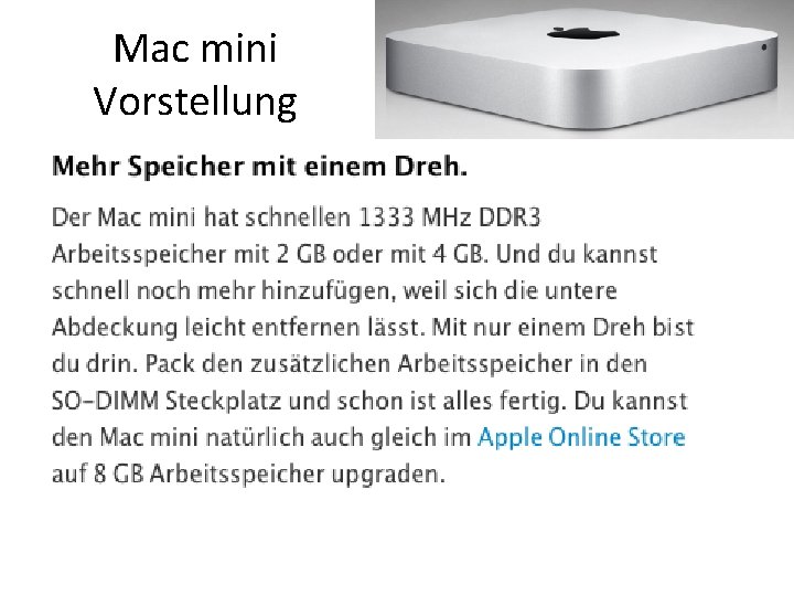 Mac mini Vorstellung 