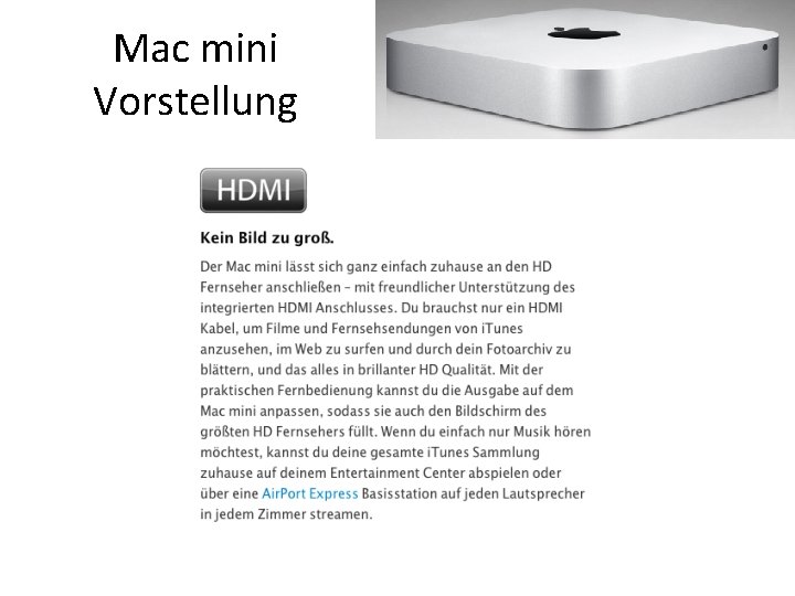 Mac mini Vorstellung 