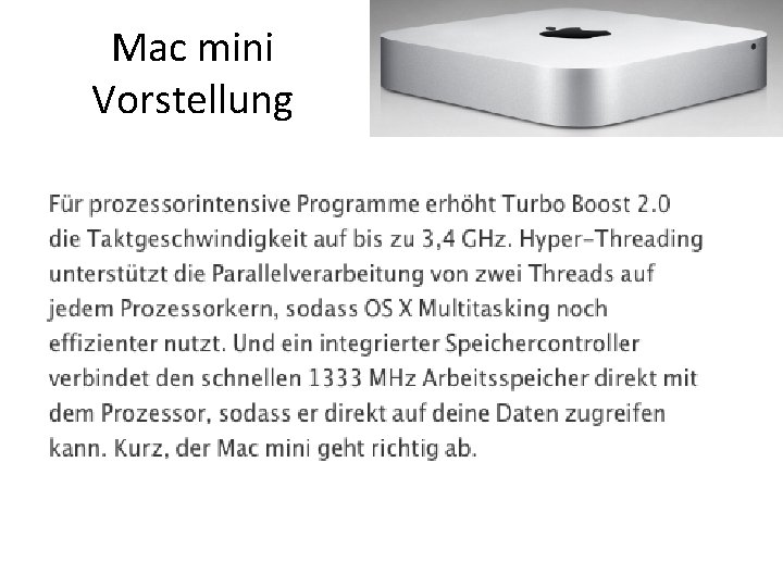 Mac mini Vorstellung 