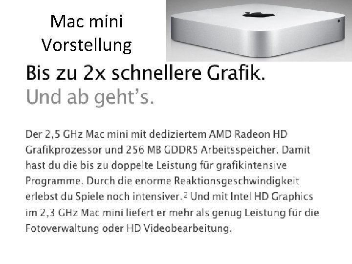 Mac mini Vorstellung 