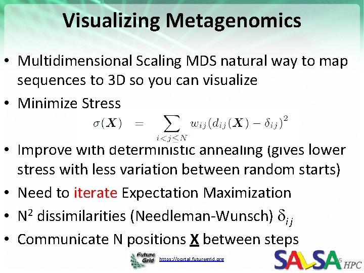 Visualizing Metagenomics • Multidimensional Scaling MDS natural way to map sequences to 3 D Visualizing Metagenomics • Multidimensional Scaling MDS natural way to map sequences to 3 D