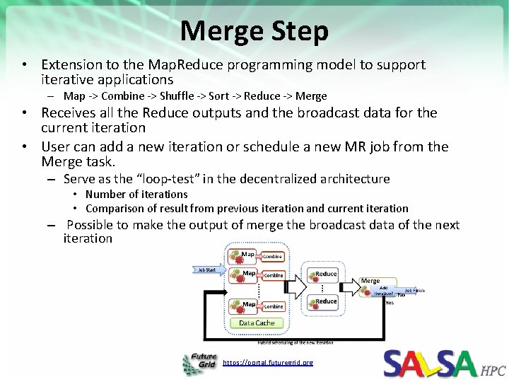 Merge Step • Extension to the Map. Reduce programming model to support iterative applications Merge Step • Extension to the Map. Reduce programming model to support iterative applications