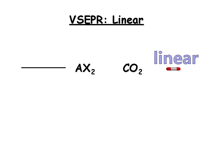 VSEPR: Linear AX 2 CO 2 linear 