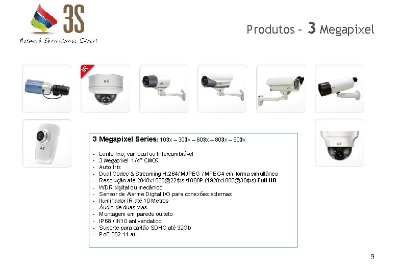 Produtos – 3 Megapixel Series: 103 x – 303 x – 603 x –