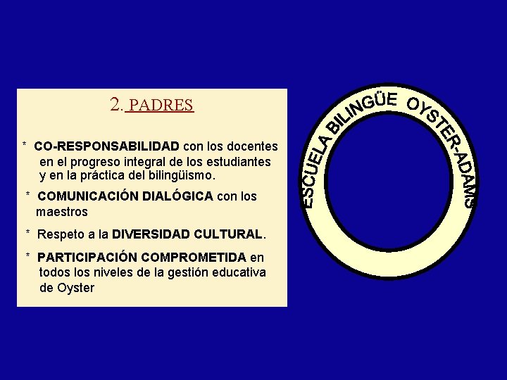 2. PADRES * CO-RESPONSABILIDAD con los docentes en el progreso integral de los estudiantes