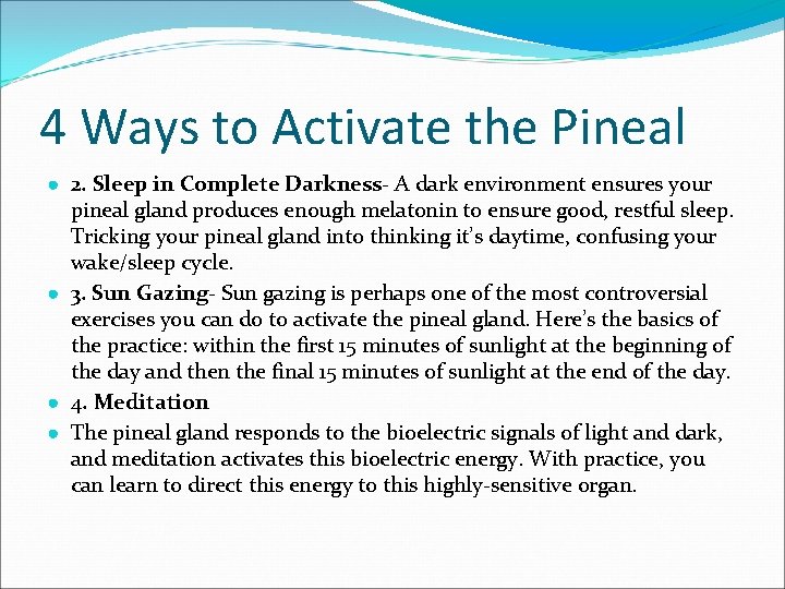 4 Ways to Activate the Pineal ● 2. Sleep in Complete Darkness- A dark