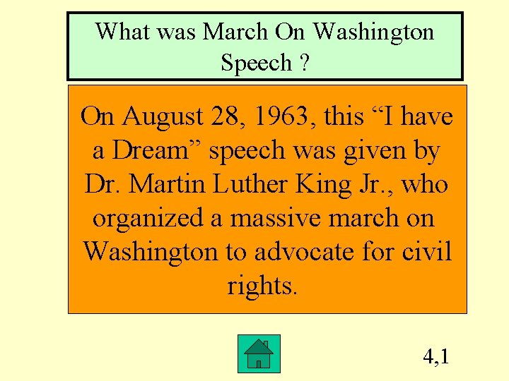 What was March On Washington Speech ? On August 28, 1963, this “I have