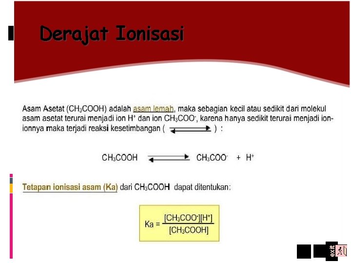 exit Derajat Ionisasi 