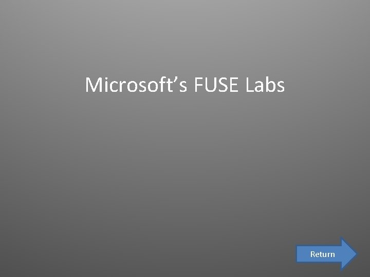 Microsoft’s FUSE Labs Return 