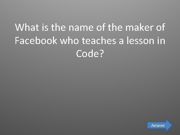 What is the name of the maker of Facebook who teaches a lesson in