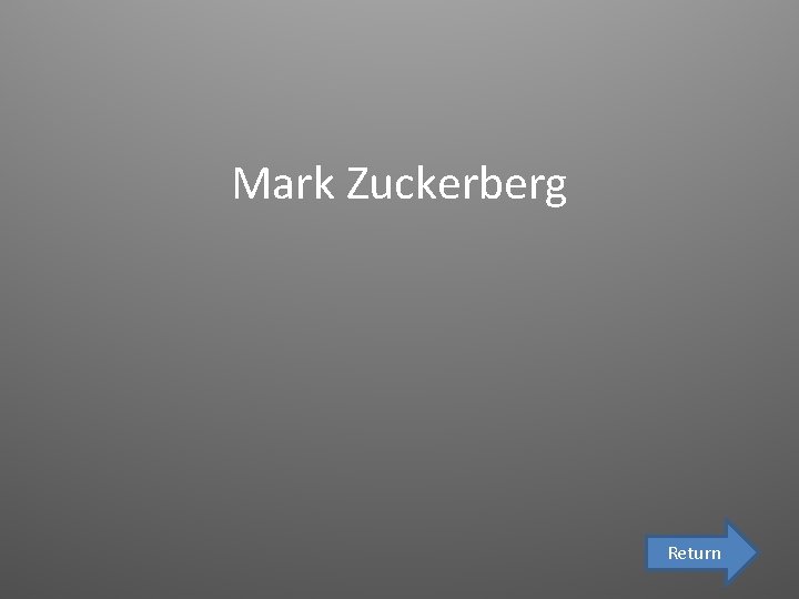 Mark Zuckerberg Return 