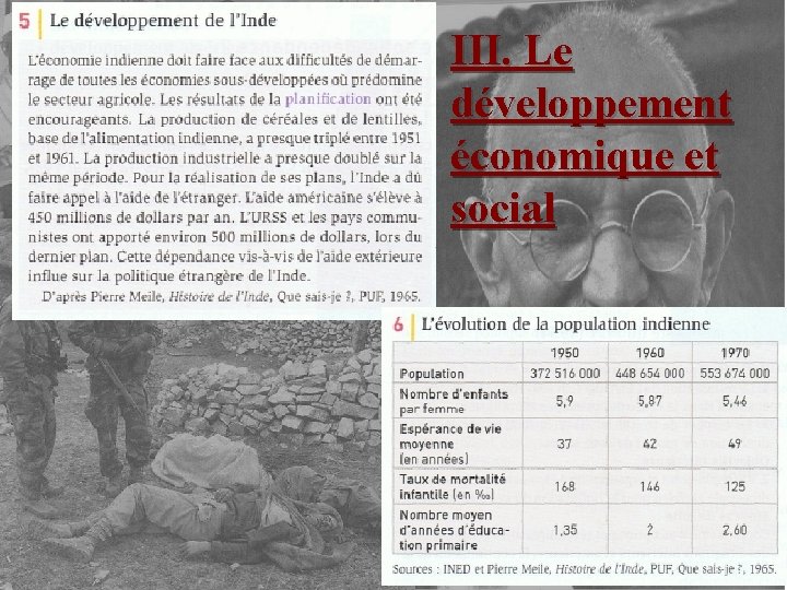 III. Le développement économique et social 