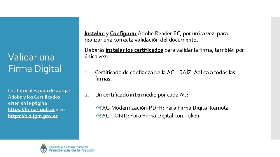 Instalar y Configurar Adobe Reader RC, por única vez, para realizar una correcta validación