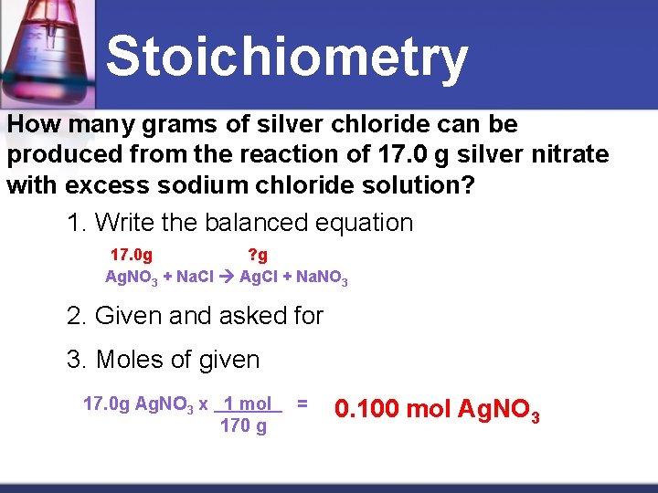 Stoichiometry How many grams of silver chloride can be produced from the reaction of