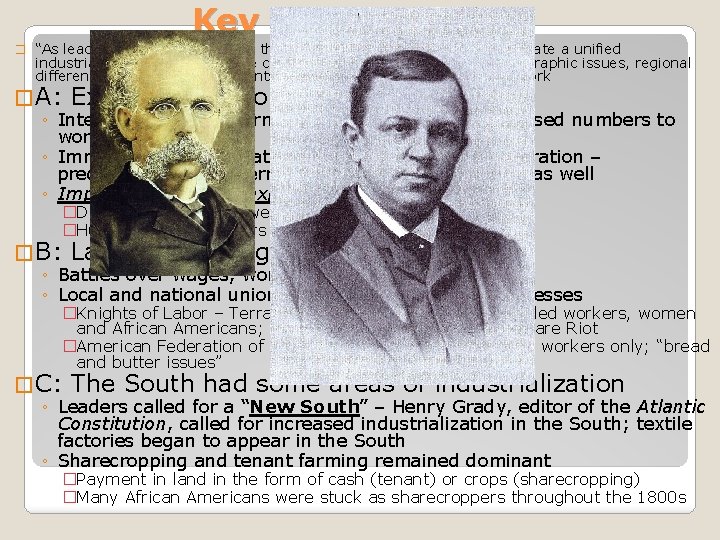 Key Concept 6. 1 II � “As leaders of big business and their allies