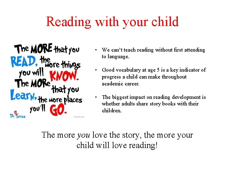Phonics and Reading at Our Mission Statement Living