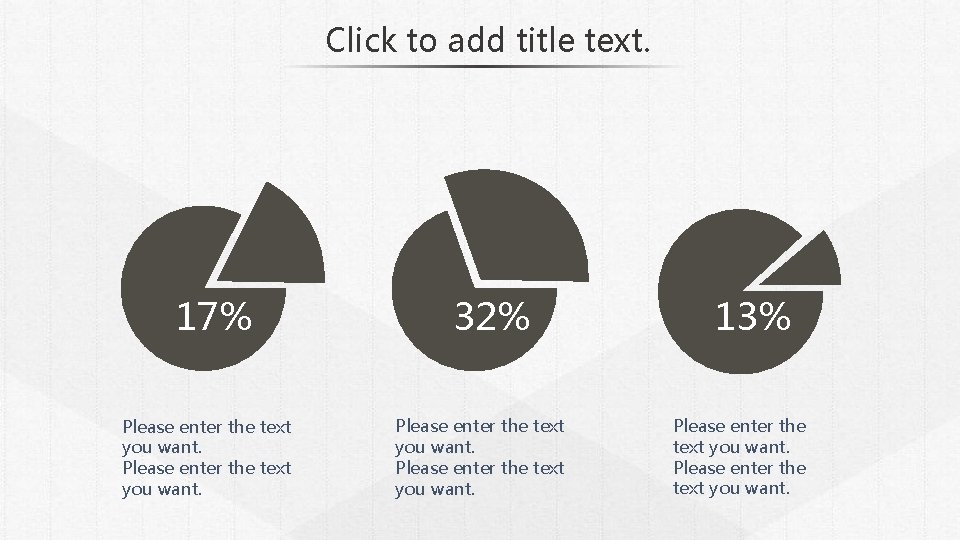 Click to add title text. 17% Please enter the text you want. 32% Please