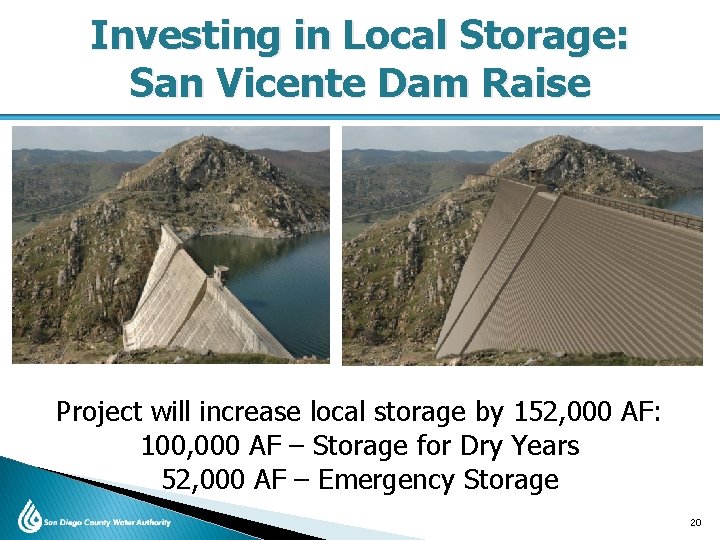 Investing in Local Storage: San Vicente Dam Raise Project will increase local storage by