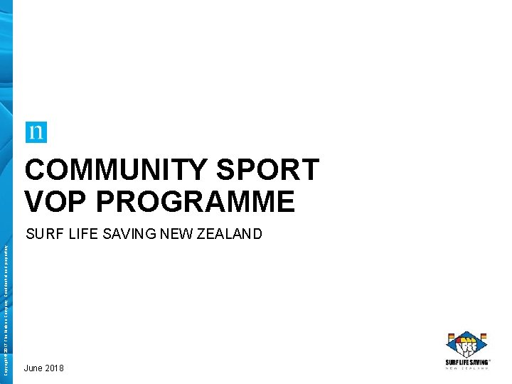 Copyright © 2017 The Nielsen Company. Confidential and proprietary. COMMUNITY SPORT VOP PROGRAMME SURF