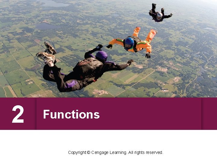 2 Functions Copyright © Cengage Learning. All rights reserved. 