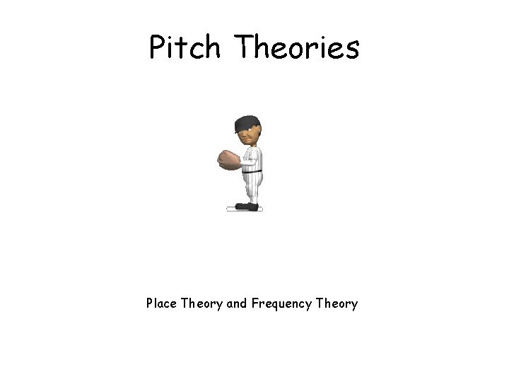 Pitch Theories Place Theory and Frequency Theory 