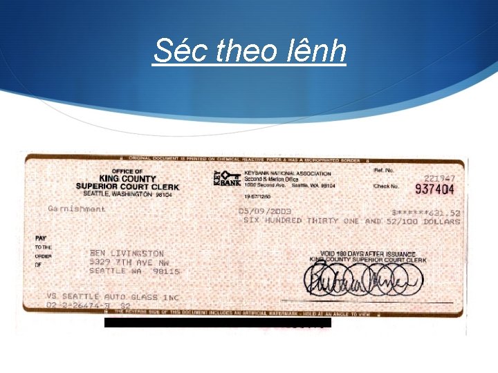 Séc theo lệnh 