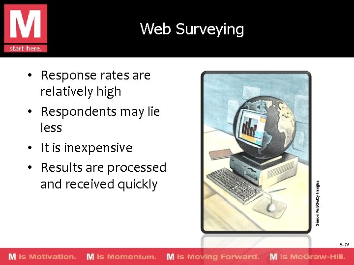  • Response rates are relatively high • Respondents may lie less • It