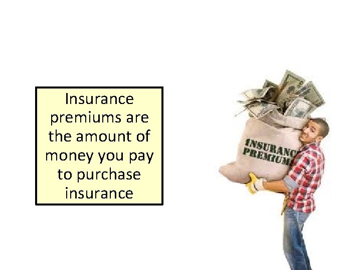Insurance premiums are the amount of money you pay to purchase insurance 