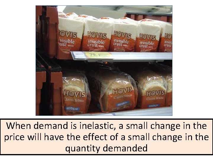 When demand is inelastic, a small change in the price will have the effect