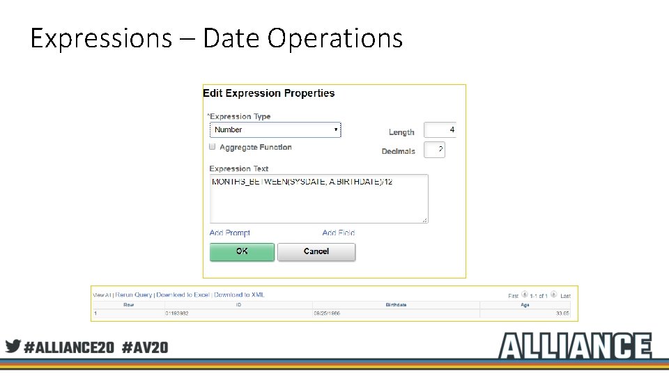 Expressions – Date Operations 