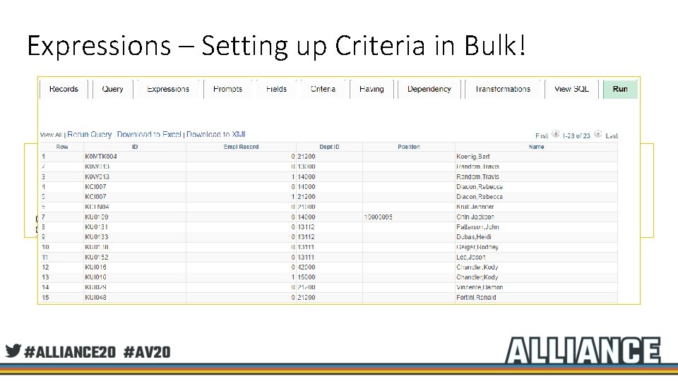 Expressions – Setting up Criteria in Bulk! 