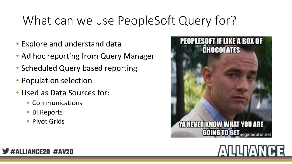 What can we use People. Soft Query for? • Explore and understand data •