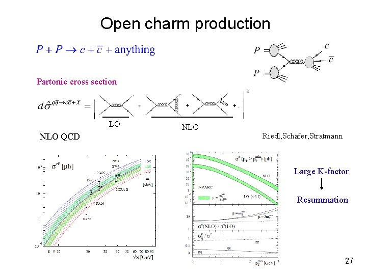 Open charm production Partonic cross section LO NLO QCD NLO Riedl, Schäfer, Stratmann Large