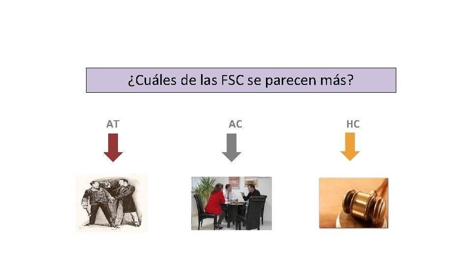 ¿Cuáles de las FSC se parecen más? AT AC HC 