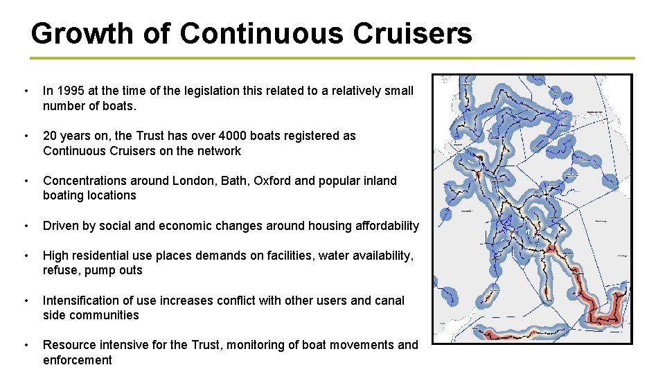 Growth of Continuous Cruisers • In 1995 at the time of the legislation this