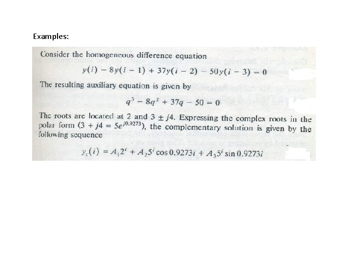 Examples: 