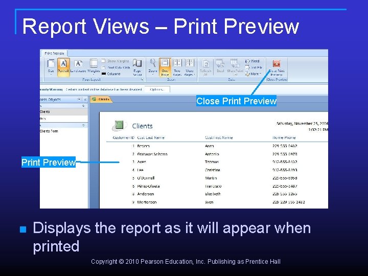 Exploring Microsoft Office Access 2007 Chapter 4 Create