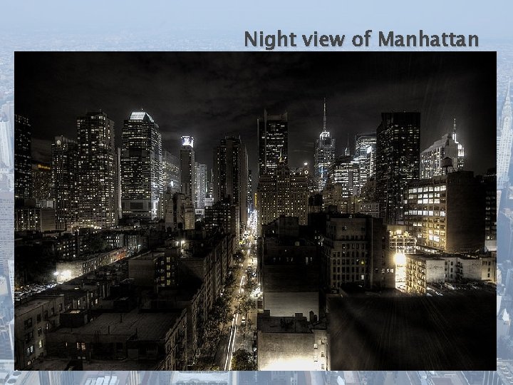 Night view of Manhattan 