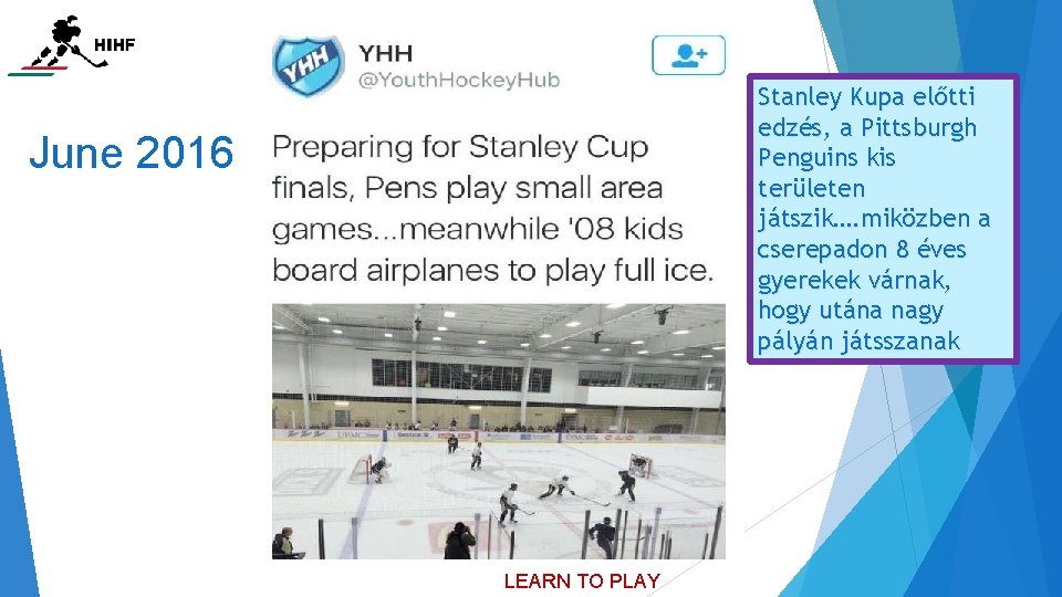 Stanley Kupa előtti edzés, a Pittsburgh Penguins kis területen játszik…. miközben a cserepadon 8