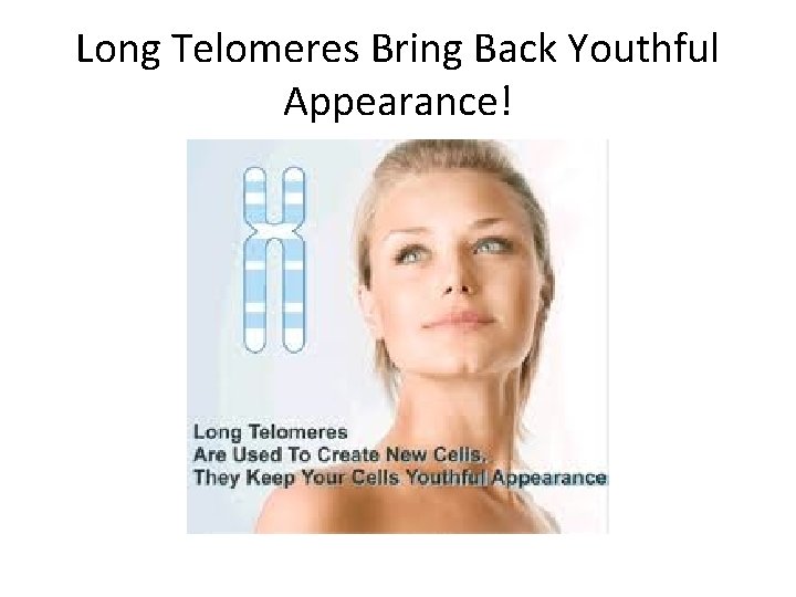 Long Telomeres Bring Back Youthful Appearance! 